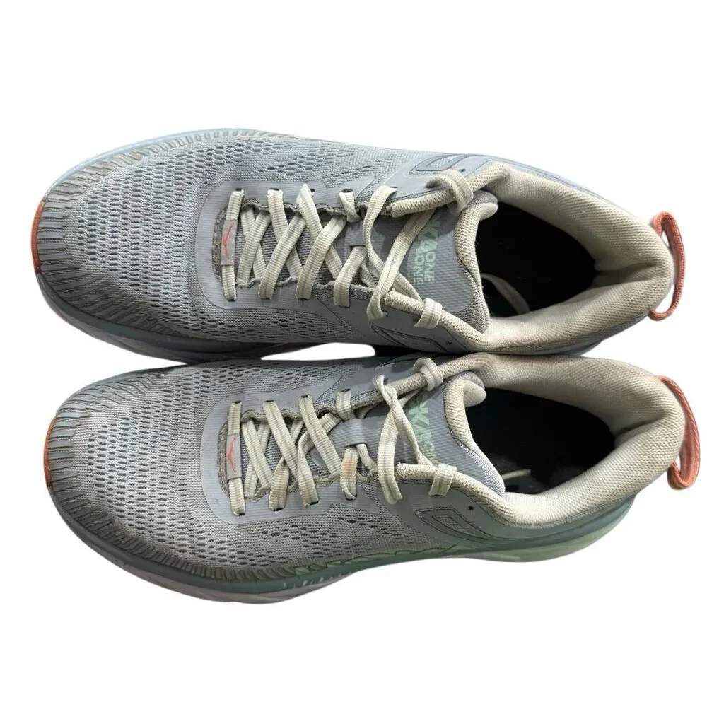 Hoka One One Bondi 7 Womens Size 9 Baby Blue Athletic Running Shoes Sneakers - Picture 7 of 8